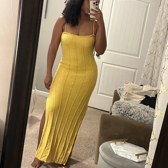 JLUXLABEL Yellow Cabana Views Crochet Dress - Picture 4 of 9